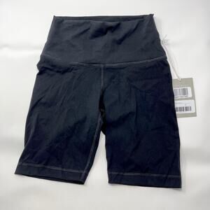 Everlane The Perform Bike Shorts NEW Womens Sz XS Black Wide Waistband High Rise